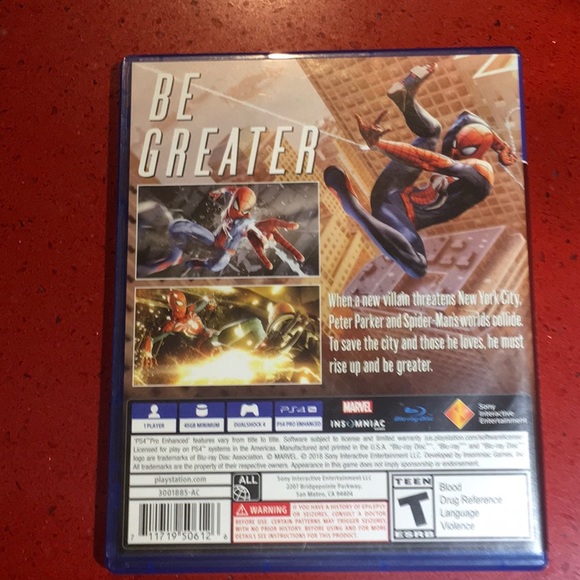 Spider-Man PS4 Game used only a few times - Picture 2 of 3